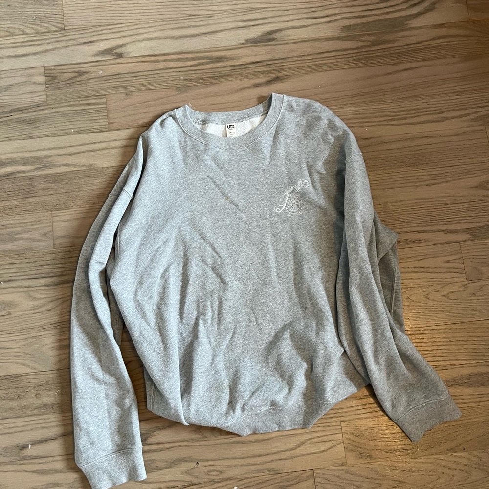 Gray Steamboat Willie Crewneck Sweater